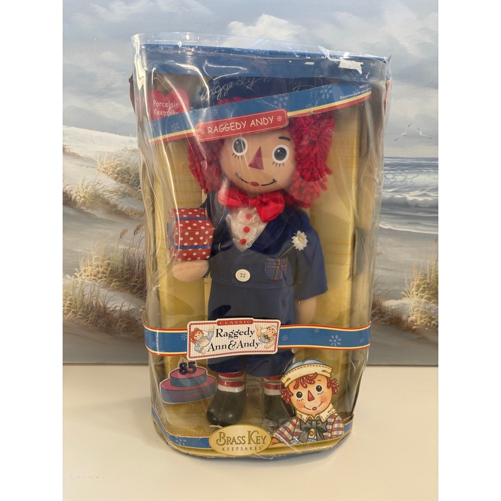 Brass Key Raggedy Andy Porcelain Keepsake Doll 85th Anniversary 2005